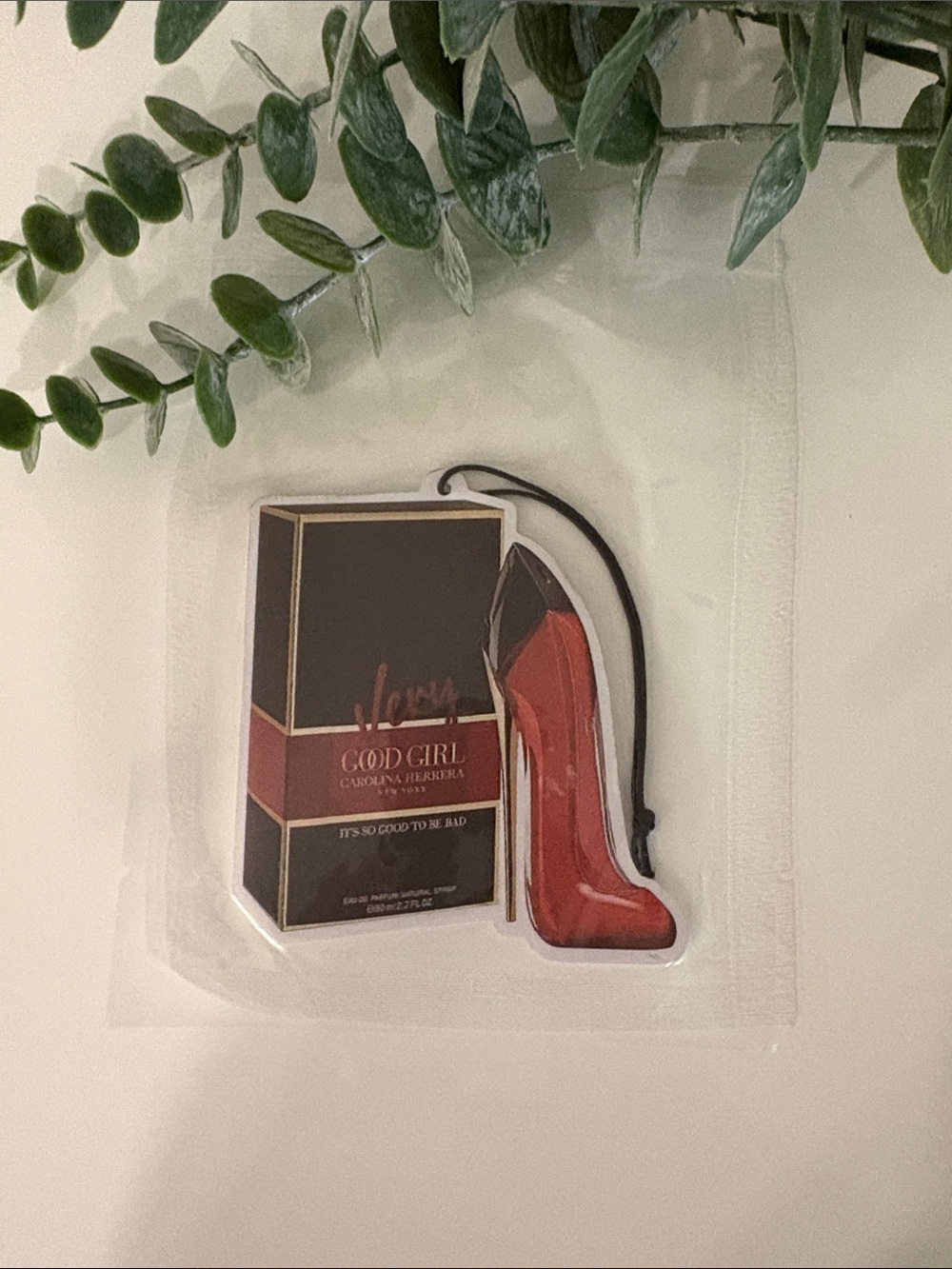Good Girl Car Air Freshener - Red & Black Heel